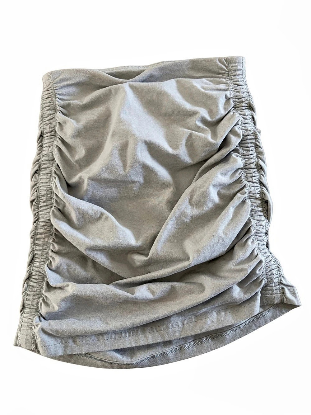 TNA Grey Ruched Bodycon Mini Skirt Size XS